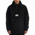 Pro Club Men's Nylon Hooded Anorak Quarter Zip Jacket - Black