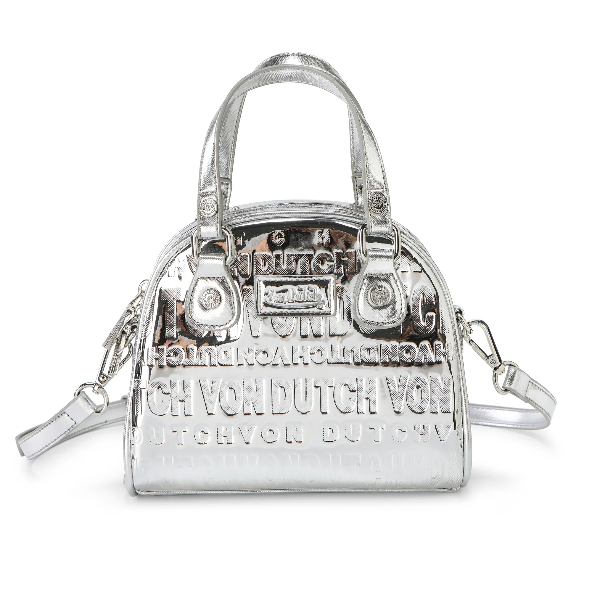 Von Dutch Silver Foil Reflective Bowling Bag