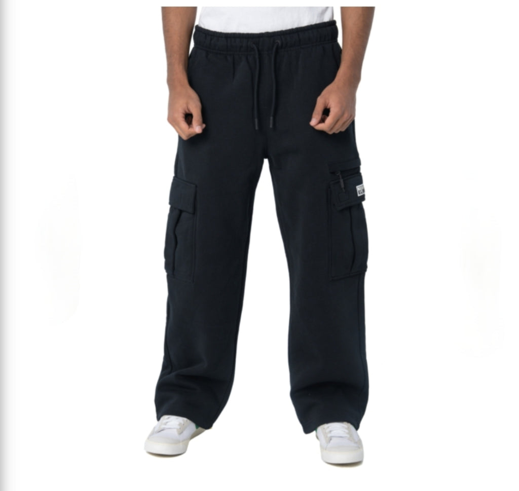 Pro Club Men's Heavyweight Basic Open Leg Cargo Sweatpants