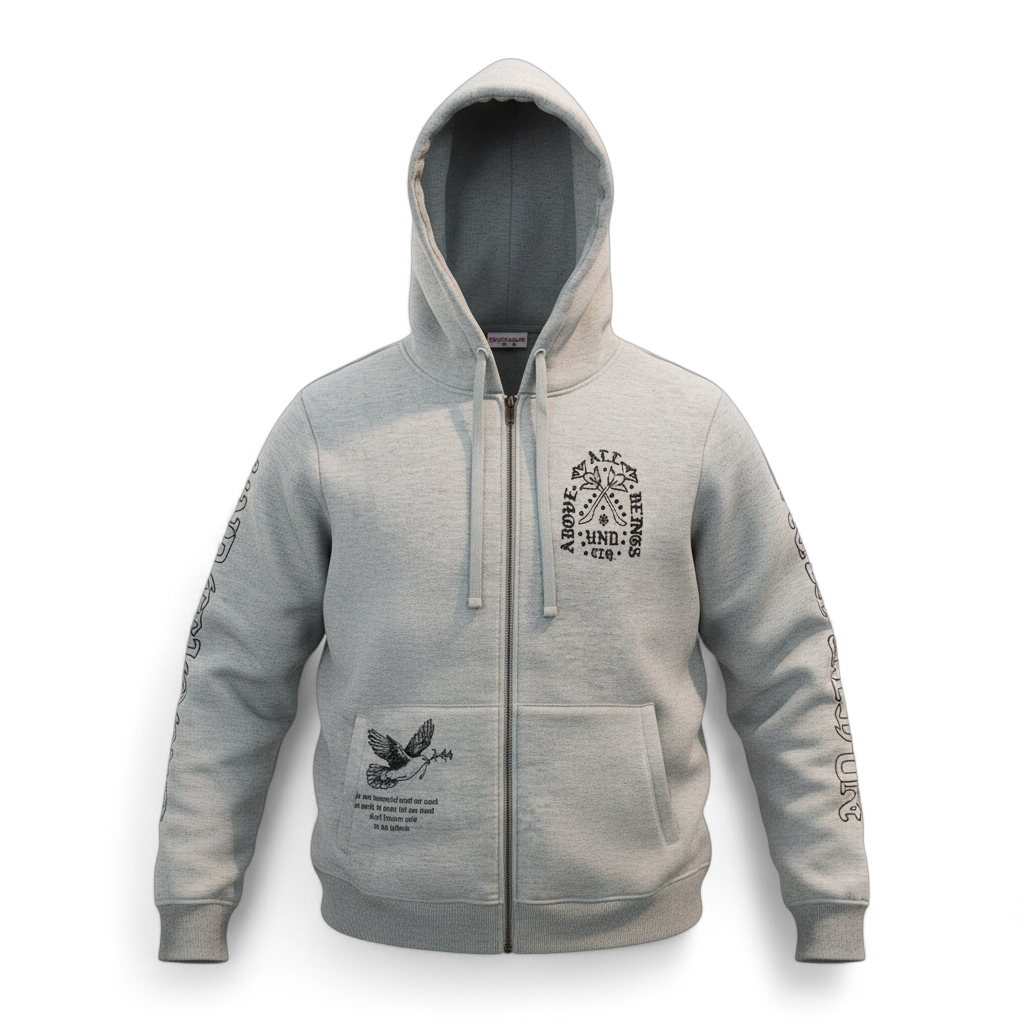 Highly Undrtd Above All Graphic Zip Up Hoodie