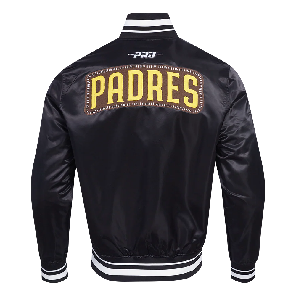 Padres DIY Pick Stitch Men's Rib Satin Jacket
