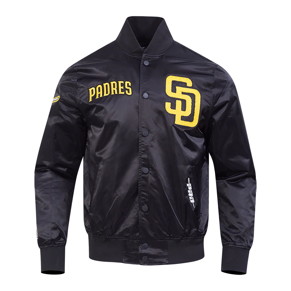 Padres Souvenir Men's Satin Jacket - Black