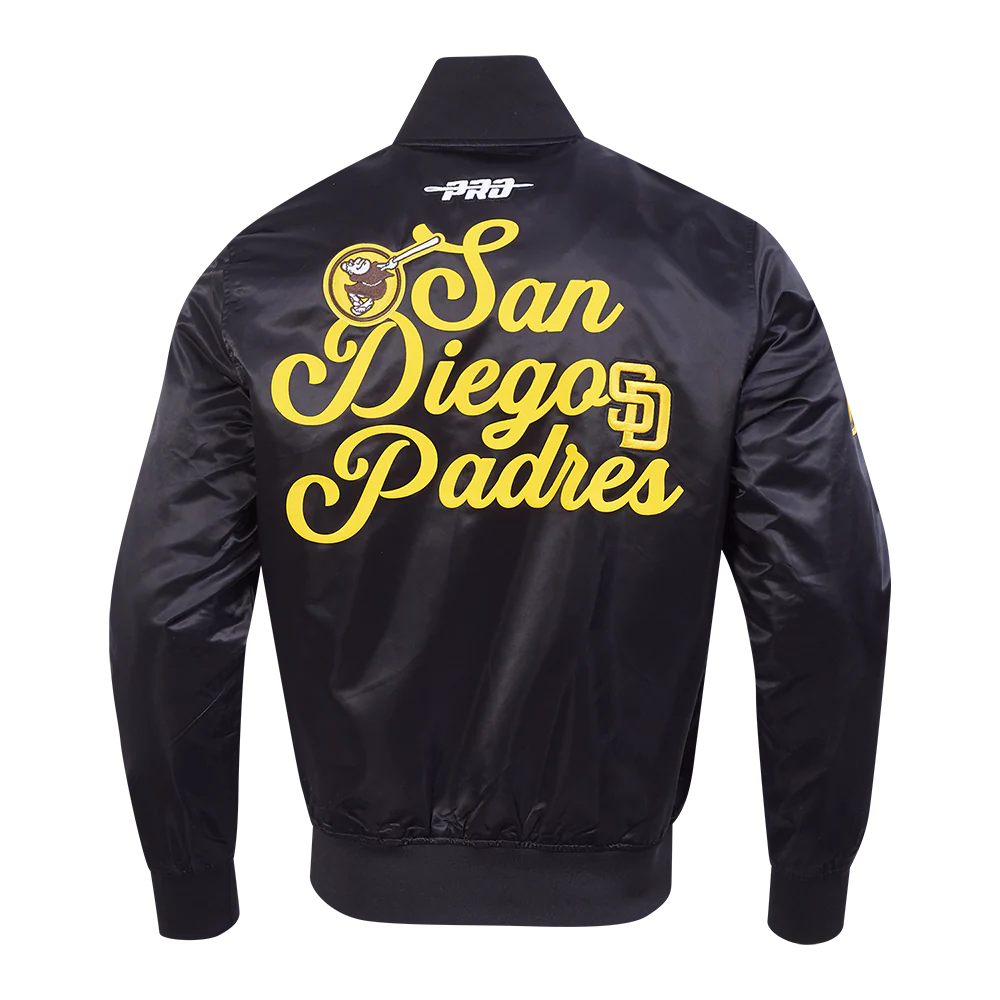 Padres Souvenir Men's Satin Jacket - Black