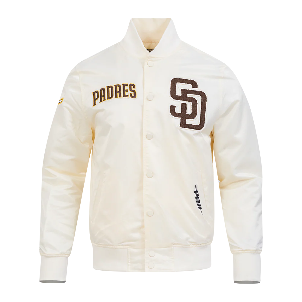 Padres Souvenir Men's Satin Jacket - Eggshell