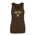 Padres Classic Women's Relaxed Fit Racerback - Brown