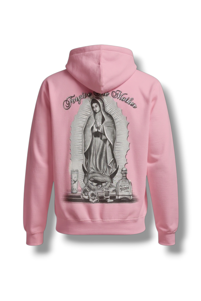 Pray for Us Virgin Mary Hoodie - Pink